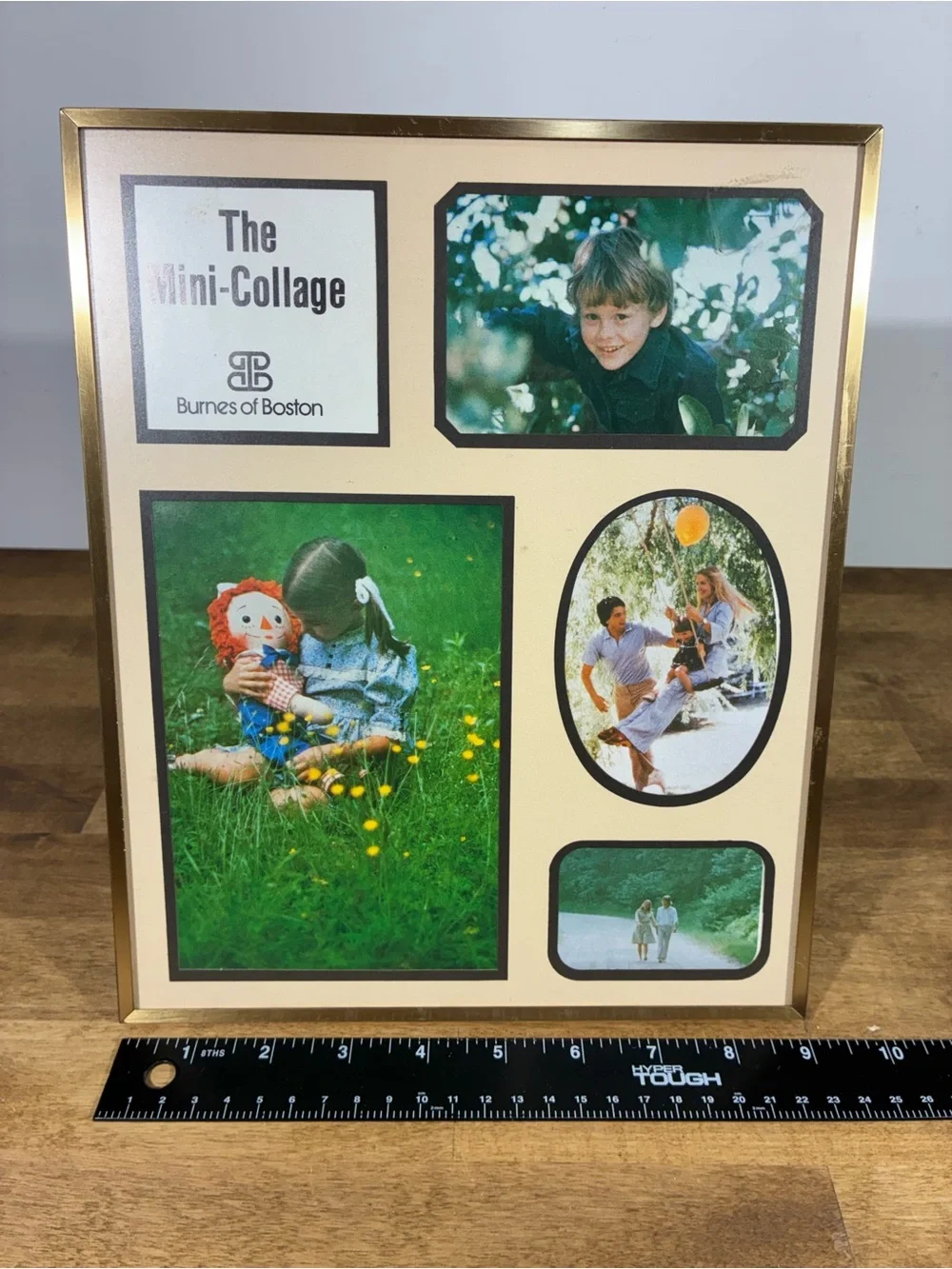 Vintage Burnes of Boston The Mini-Collage Gold 5 Photo Frame 1980s